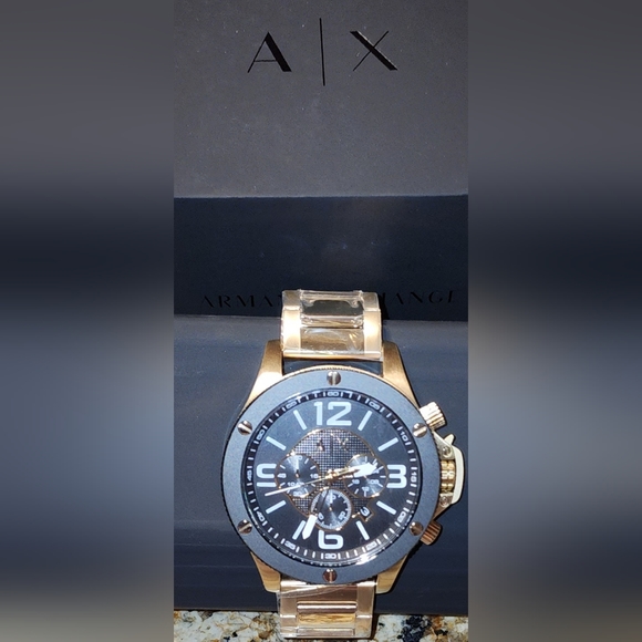 Armani Exchange Chronograph Gold-Tone Stainless Steel Watch - Picture 3 of 10